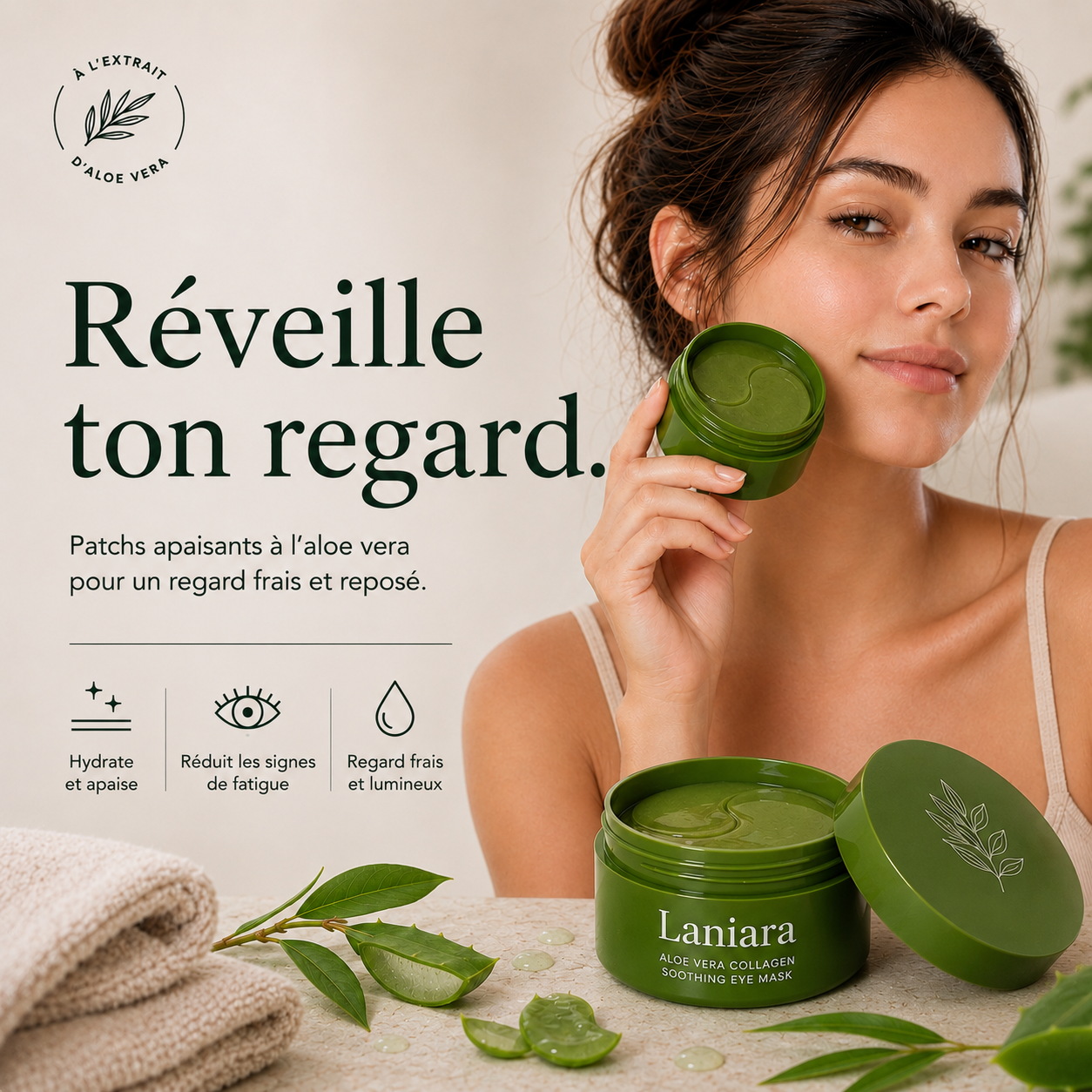 Patchs Yeux Collagène à l'Aloe Vera